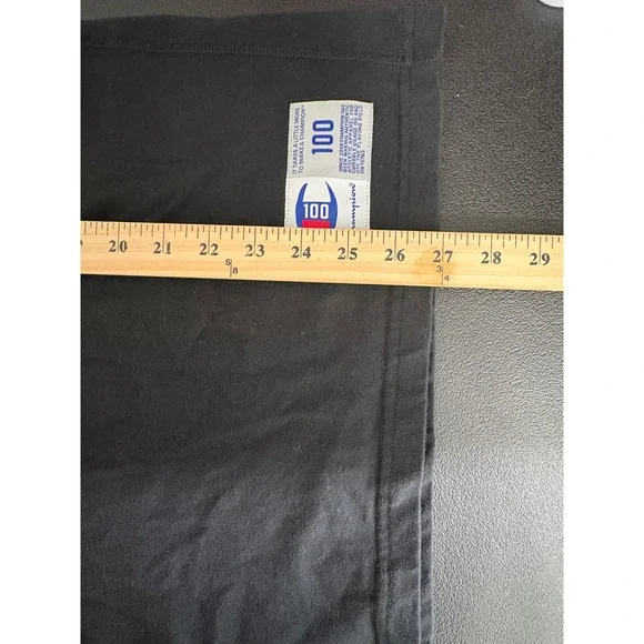 Champion T-Shirt Mens Small Black 100th Anniversary Embroidered Logo - Picture 7 of 8